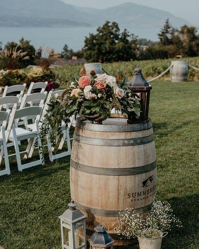 Wine Barrel Arrangment
