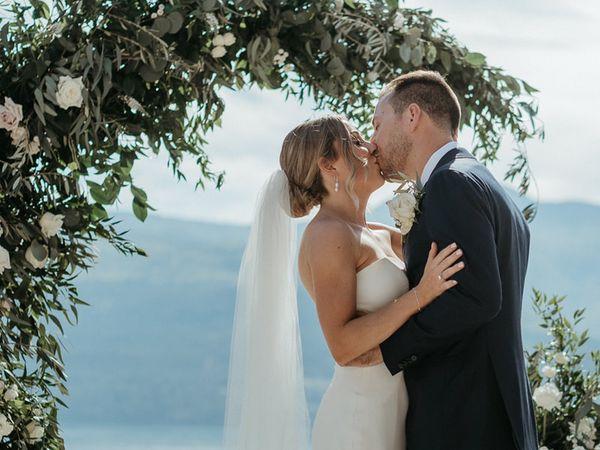 Wedding florals at 50th Parallel Estate Winery