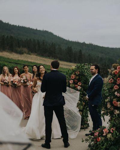 Ceremony Bridal Party Pink