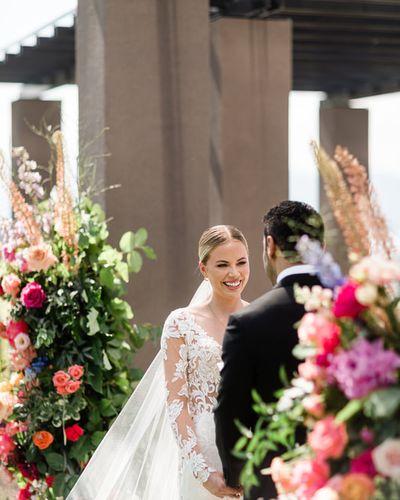 Miss Piggy Rose Floral Pillars