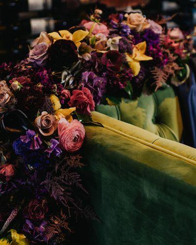 Elegant Luxury Wedding Classy Dark Moody Purple Eggplant Roses Hydrangea Orchids Ranunculus Peony Anemone Garland Bouquet Arrangement Table Garland Wedding Cake Model Floral Installation Hanging Flowers Candlelight Table Four Points Hotel Joel’s View Photography WedLuxe Magazine Bridal Photoshoot
Outdoors Kelowna Okanagan Wedding Ceremony Reception Bride Groom Bridesmaid Groomsman Florist Flowers Floral