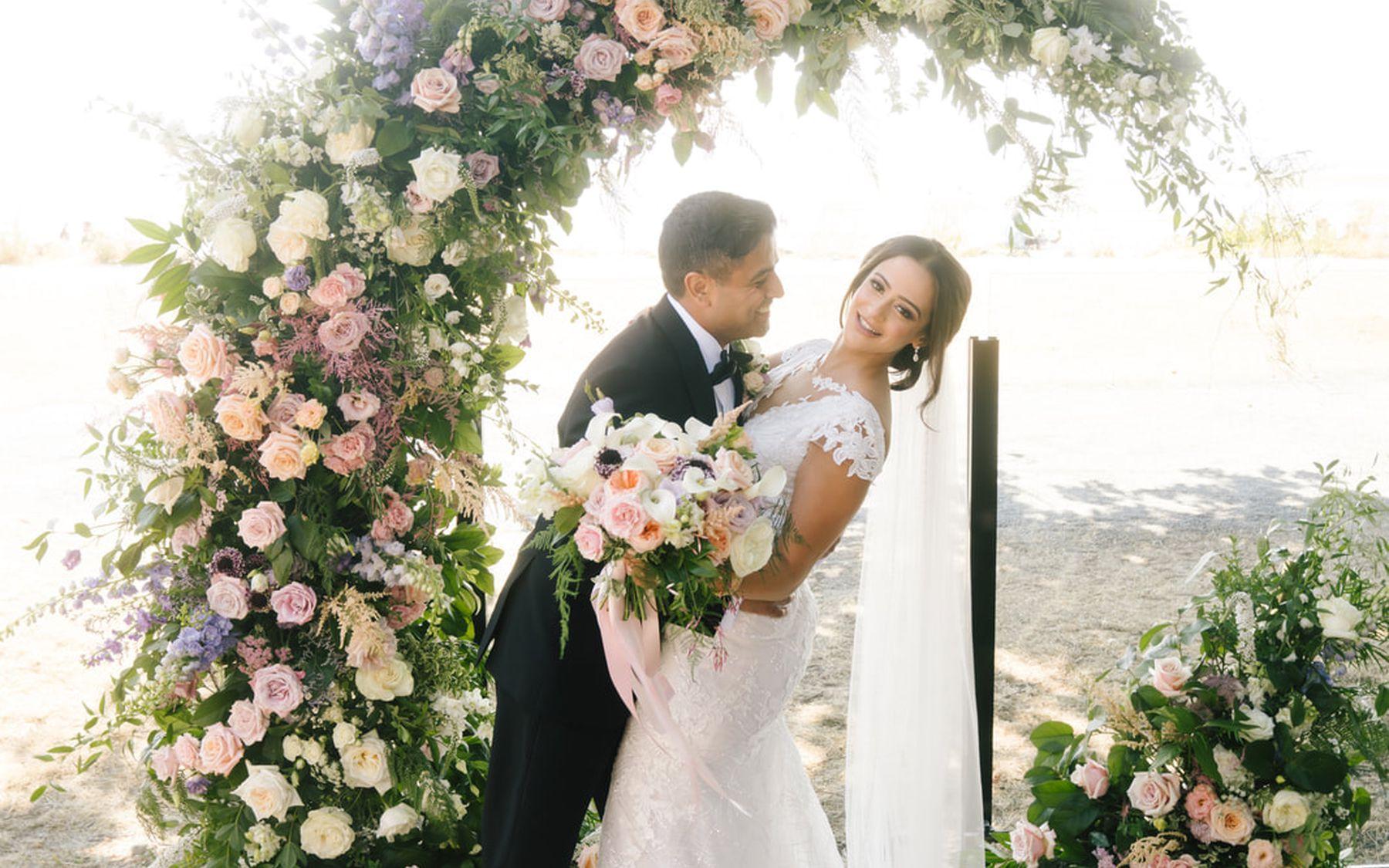 Wedding reception florals